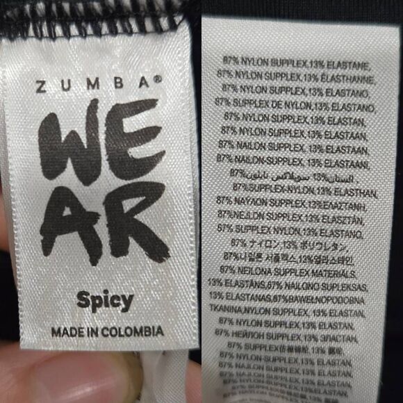 Zumba Everywhere High Waisted Ankle Leggings Bold Black Size S (E121) - Picture 6 of 8